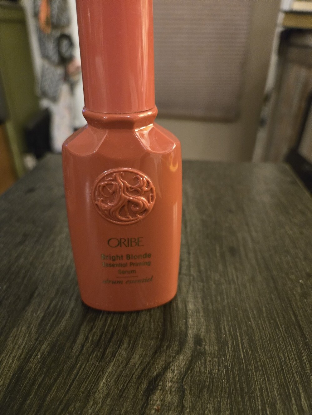 Oribe Bright Blonde Essential Priming Serum — Coral-Red Bottle